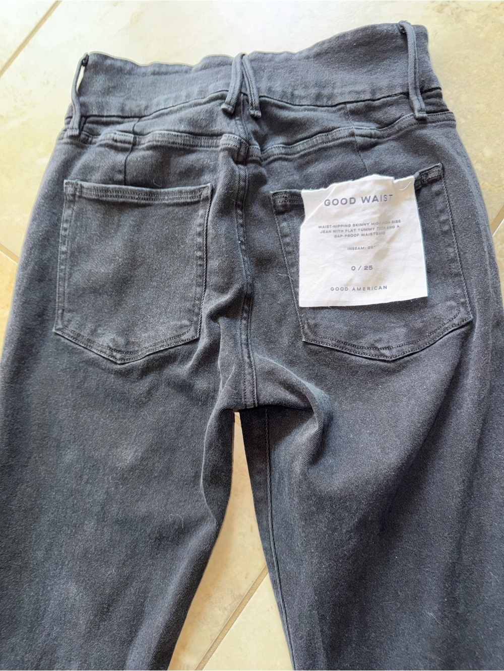 Good American Good Waist Button Fly Skinny 0 25 - Picture 12 of 12
